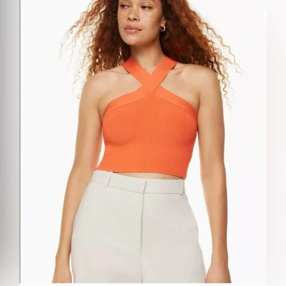 Aritzia Babaton Criss Cross Knitted Tank - Picture 1 of 4